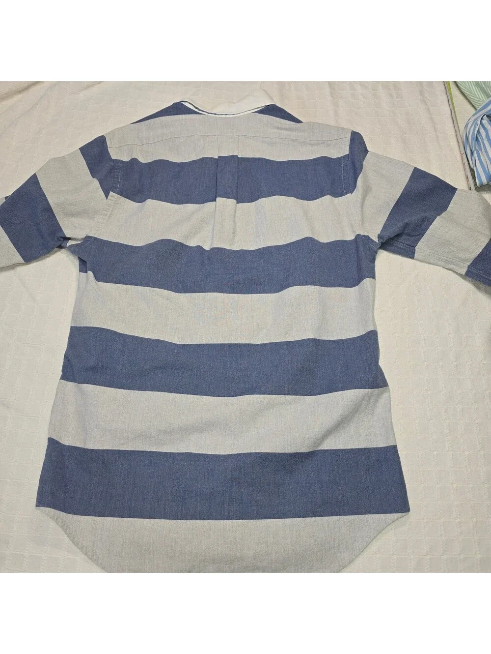 Vineyard Vines Slim Fit Whale Shirt Blue and White Striped Button-Up